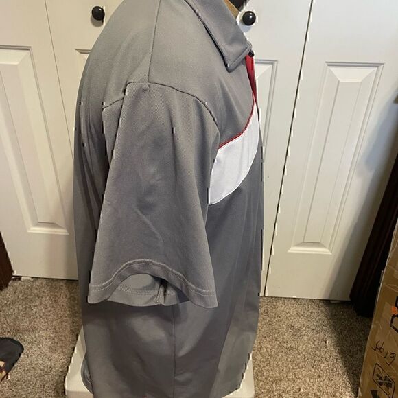 Travis Mathew Mens XXL Gray/White Short Sleeve Polo - Picture 4 of 5